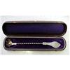 Image 1 : Coin Silver Olive Ladle Rare Early Twist handle#1213564