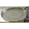 Image 1 : Galleried Tray silverplated Large silver #1213565