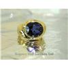 Image 1 : RHJ Bezel Set Oval Synthetic Sapphire in 18k #1170467