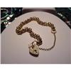 Image 1 : 14kt YELLOW GOLD CHARM BRACELET WITH HEART LOCK#1170689