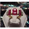 Image 1 : 14kt YELLOW GOLD BURMA RUBY  AND DIAMOND ACCENT#1170700