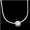 Image 1 : WHITE Gold Necklace DIAMOND .25 CTS! #1170761