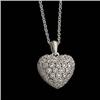 Image 1 : White Gold HEART DIAMOND Pendant #1170766