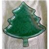 Image 1 : Tiara Glass Holiday Tray-Iridized Green  #1181865