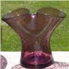 Image 1 : AMETHYST COLOR CRACKLE GLASS DOUBLE NECK VASE #1181936