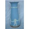 Image 1 : WEDGWOOD PALE BLUE JASPER VASE  #1182017