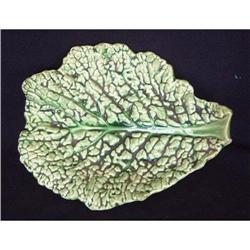 SARREGUIMINES MAJOLICA LEAF DISH #1182026