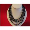 Image 1 : Triple  Stranded Black Aurora Borealis Beaded #1182126