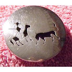 Cut Out Don Quiote in Domed Sterling Pin. #1182230