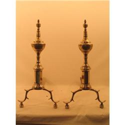 Pair of Antique Urn Top Andirons #1195119