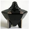 Image 1 : SPHINX Art Deco Black Amethyst Glass Powder Jar#1195143