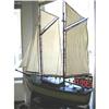  BIg Antique Wood Pond Yacht Model Sailboat #1195352