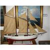 Antique 1900 English Pond Yacht Ship Model #1195353