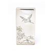 Image 1 : Old Japanese Silver Engraved Bird Box Sg #1195406
