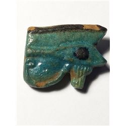 A Multicolored Faience Egyptian Amulet of a Wedjet Late Dynastic Period. 664-332 BCE.