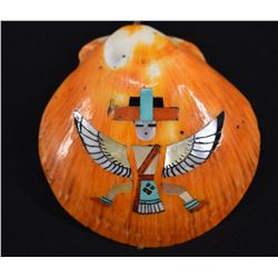 ZUNI INDIAN SHELL PENDANT (HARLAN