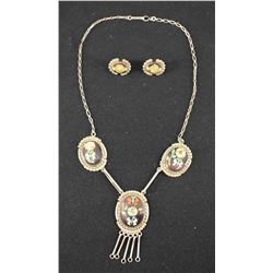 ZUNI INDIAN NECKLACE (ROSE CALAVAZA )