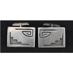 HOPI INDIAN CUFF LINKS (HARRY SAKYESVA)