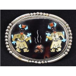 ZUNI INDIAN BUCKLE ( J.A. CALAVAZA)