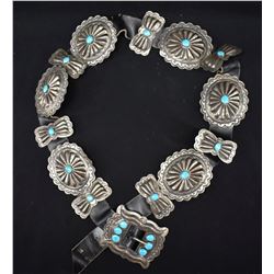 NAVAJO INDIAN CONCHO BELT