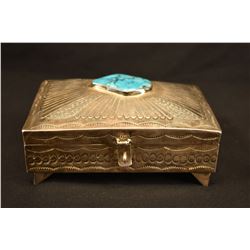 NAVAJO INDIAN SILVER BOX