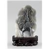 Image 1 : Chinese Jade Carved Fish Boulder with Stand
