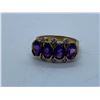 Image 1 : 10K RING WITH AMETHYSTS AND DIAMONDS