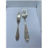 Image 1 : BIRKS SILVER KNIFE AND FORK CHEESE SERVING SET