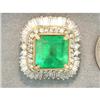 Image 1 : 10.75ct Emerald & Diamond 18k Y Gold Enhancer #1172374