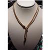 Image 1 : 14kt GOLD MESH HAND MADE LARIAT NECKLACE by #1172418