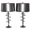 Image 1 : Pair of lucite & chrome lamps (modern lighting)#1172441