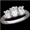 Image 1 : PLATINUM  3 DIAMOND WEDDING BAND  .90 CARATS!  #1172585