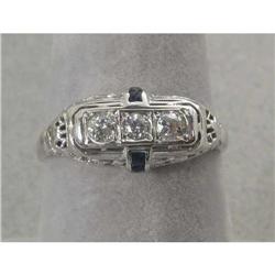 18K  Diamond and Sapphire Ring #1172621