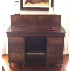 ITALIAN WRITING DESK BRIAR ROOT WALNUT RARE #1172638