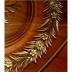 14.5?W ANTIQUE MOSER INTAGLIO CUT GILT CHARGER #1172644