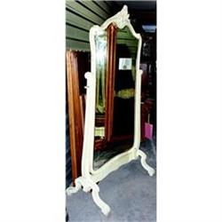 Louis XV Walnut Cheval Mirror 1860-1880 #1172682