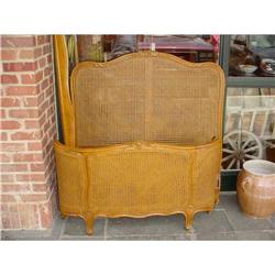 Lovely French cane bed Louis XV style #1172710