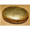 Image 1 : old 18c Engraved Brass British Pill Snuff Box #1173064