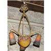 Image 1 : Muller Freres Signed Glass Chandelier #1173170