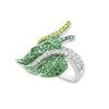 Image 1 : 1.23 CT MULTI COLOR DIAMOND DESIGNER LEAF RING #1182367