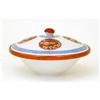 Image 1 : Old Chinese Famille Rose 4 Dragon Covered Bowl #1182573