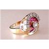 Image 1 : 1940's 14K Gold, Diamond and Ruby Ring #1183078
