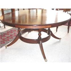 Round Regency Style Mahogany Dining Table #1196149