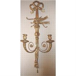 Pair Of Giltwood Italian Sconces #1196150