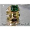 Image 1 : RHJ Ring Canary CZ & Simulated Emerald (YAG) #1209235