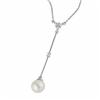Image 1 : White Gold NECKLACE  DIAMONDS w PEARL #1209484