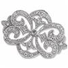 Image 1 : Antique Style WhiteGold DIAMOND BROOCH #1209486