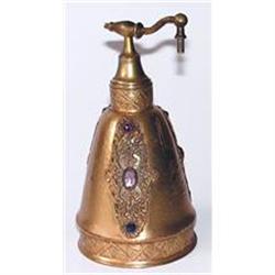 Apollo Jeweled Brass Filigree Perfume Atomizer #1209634