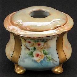 Bavairian Lusterware Hand Painted Hair Receiver#1209654