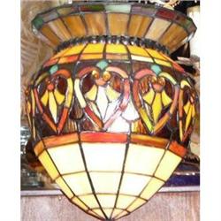 Stained Leaded Glass Chandelier Fixture #1209733